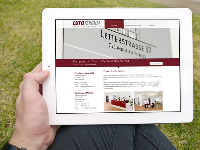 Website Cura Tergum, Prof. Dr. med. Lars Hackenberg