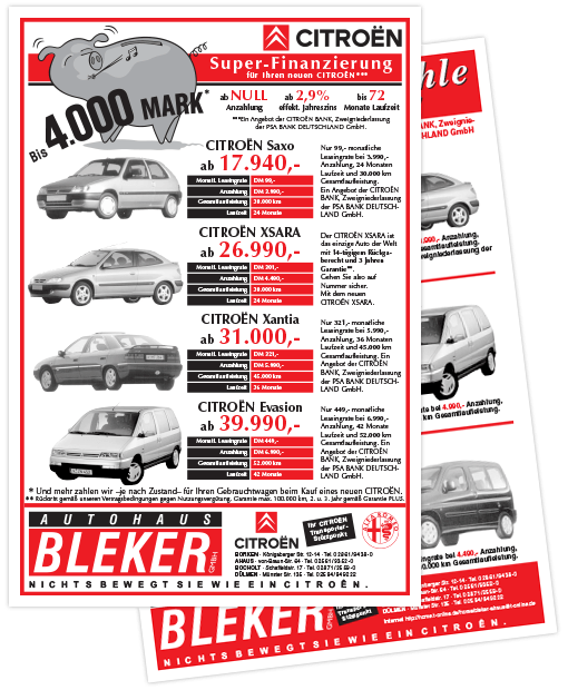 Anzeigengestaltungen
